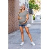 Ekouaer 3/4 Pack Womens Maternity Shirts Short Sleeve Pregnancy Tops(3pcs Black / Grey / White)