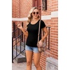 Ekouaer 3/4 Pack Womens Maternity Shirts Short Sleeve Pregnancy Tops(4pcs Black / Brown / White / Blue)