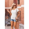 Ekouaer 3/4 Pack Womens Maternity Shirts Short Sleeve Pregnancy Tops(4pcs Black / Brown / White / Dark Purple)