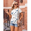 Ekouaer 3/4 Pack Womens Maternity Shirts Short Sleeve Pregnancy Tops(Z 4pcs Black / Brown / Light Grey / Floral)