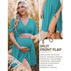 Ekouaer Labor and Delivery Gown Nursing Nightgown Birthing Pajamas Dress(Blue Green)