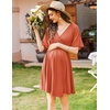 Ekouaer Labor and Delivery Gown Nursing Nightgown Birthing Pajamas Dress(Caramel)