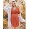 Ekouaer Labor and Delivery Gown Nursing Nightgown Birthing Pajamas Dress(Caramel)