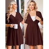 Ekouaer Labor and Delivery Gown Nursing Nightgown Birthing Pajamas Dress(Dark Red)