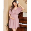 Ekouaer Labor and Delivery Gown Nursing Nightgown Birthing Pajamas Dress(Dusty Rose)