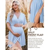 Ekouaer Labor and Delivery Gown Nursing Nightgown Birthing Pajamas Dress(Light Blue)