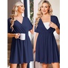 Ekouaer Labor and Delivery Gown Nursing Nightgown Birthing Pajamas Dress(Navy Blue)