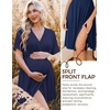 Ekouaer Labor and Delivery Gown Nursing Nightgown Birthing Pajamas Dress(Navy Blue)