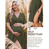 Ekouaer Labor and Delivery Gown Nursing Nightgown Birthing Pajamas Dress(Olive Green)