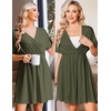 Ekouaer Labor and Delivery Gown Nursing Nightgown Birthing Pajamas Dress(Olive Green)