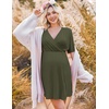 Ekouaer Labor and Delivery Gown Nursing Nightgown Birthing Pajamas Dress(Olive Green)