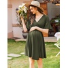 Ekouaer Labor and Delivery Gown Nursing Nightgown Birthing Pajamas Dress(Olive Green)