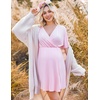 Ekouaer Labor and Delivery Gown Nursing Nightgown Birthing Pajamas Dress(Pink)