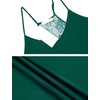 Ekouaer Lingerie for Women Sexy Satin Silk Pajama Sets Lace Cami Short Pj(Green)