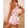 Ekouaer Lingerie for Women Sexy Satin Silk Pajama Sets Lace Cami Short Pj(Martini)
