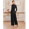 Ekouaer Lounge Sets for Women 2 Piece Matching Outfits 2026(Black)