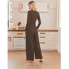 Ekouaer Lounge Sets for Women 2 Piece Matching Outfits 2026(Brown)