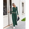 Ekouaer Lounge Sets for Women 2 Piece Matching Outfits 2026(Dark Green)