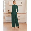 Ekouaer Lounge Sets for Women 2 Piece Matching Outfits 2026(Dark Green)