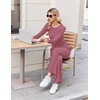 Ekouaer Lounge Sets for Women 2 Piece Matching Outfits 2026(Fuchsia)