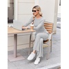 Ekouaer Lounge Sets for Women 2 Piece Matching Outfits 2026(Light Gray)