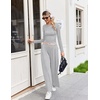 Ekouaer Lounge Sets for Women 2 Piece Matching Outfits 2026(Light Gray)