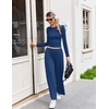 Ekouaer Lounge Sets for Women 2 Piece Matching Outfits 2026(Navy Blue)