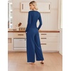 Ekouaer Lounge Sets for Women 2 Piece Matching Outfits 2026(Navy Blue)