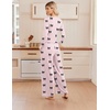 Ekouaer Lounge Sets for Women 2 Piece Matching Outfits 2026(Pink/Black Bow)
