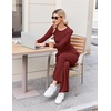 Ekouaer Lounge Sets for Women 2 Piece Matching Outfits 2026(Wine Red)