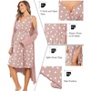 Ekouaer Maternity Nursing Gown and Robe Set Labor Delivery Nightgowns(Mauve Heart)