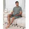 Ekouaer Mens Pajamas Sets Shorts Soft Short Sleeve Pjs(Sage Green)