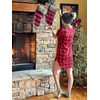 Ekouaer Nightgowns for Women Button Down Sleepshirts V Neck Sleep Dress(Pattern3_plaid)