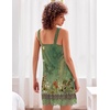 Ekouaer Nightgowns for Women Lace Trim V Neck Night Gowns for Adult Women(Boho Green Floral)