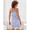 Ekouaer Nightgowns for Women Lace Trim V Neck Night Gowns for Adult Women(Floral Purple)