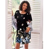 Ekouaer Nightgowns for Women Short Sleeve Sleep Shirts Raglan Night Shirt(Butterfly)