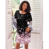 Ekouaer Nightgowns for Women Short Sleeve Sleep Shirts Raglan Night Shirt(Cherry Blossoms)