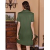 Ekouaer Nursing Nightgown Labor and Delivery Gown Maternity Pajamas Dress(Army Green)