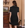 Ekouaer Nursing Nightgown Labor and Delivery Gown Maternity Pajamas Dress(Black)