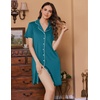 Ekouaer Nursing Nightgown Labor and Delivery Gown Maternity Pajamas Dress(Blue Green)