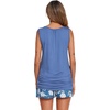 Ekouaer Nursing Pajamas Set Postpartum Tank Tops and Shorts(Floral Blue)