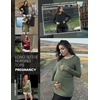 Ekouaer Women 3 Packs Nursing Shirts Long Sleeve Breastfeeding Tops Round Neck Postpartum Clothes Double Layer Maternity Tee(Black/Brown/Burgundy)