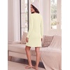 Ekouaer Women’s Long Sleeve Nightgown Soft Ribbed Sleep Dress Night Shirt(Beige)