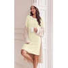 Ekouaer Women’s Long Sleeve Nightgown Soft Ribbed Sleep Dress Night Shirt(Beige)