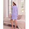 Ekouaer Women’s Long Sleeve Nightgown Soft Ribbed Sleep Dress Night Shirt(Lilac)