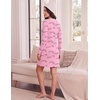 Ekouaer Women’s Long Sleeve Nightgown Soft Ribbed Sleep Dress Night Shirt(Pink Heart)