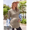 Ekouaer Women’s Maternity Shirts Long Sleeve Pregnancy Tops Casual Ribbed Knit Winter Pregnant Blouses(Macha Brown)