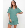 Ekouaer Womens Pajama Sets Button Down Cute Ruffled Pjs Set Sleepwear(Sage Green)