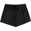 Ekouaer Womens Pajama Shorts Soft Lounge Pj Bottoms Sleep Short with Pocket(Black)