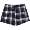 Ekouaer Womens Pajama Shorts Soft Lounge Pj Bottoms Sleep Short with Pocket(Black Plaid)